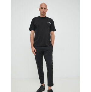 Calvin Klein pánské černé tričko Slogan - L (BEH)